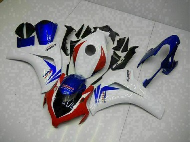 2008-2011 White Red Blue HRC Honda CBR1000RR Bike Fairings