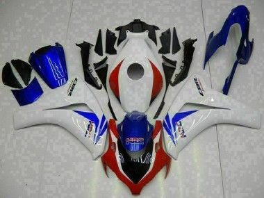 2008-2011 White Red Blue HRC Honda CBR1000RR Bike Fairings