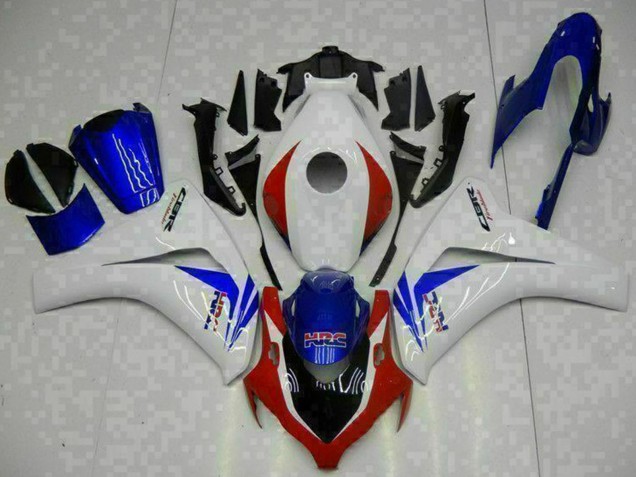 2008-2011 White Red Blue HRC Honda CBR1000RR Bike Fairings