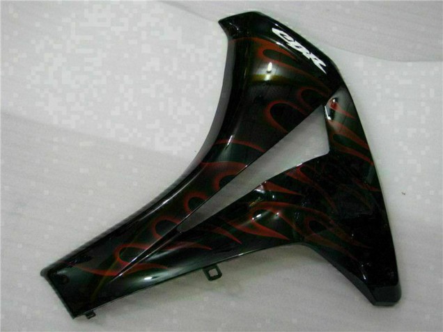 2008-2011 Glossy Black Red Flame Honda CBR1000RR Motorcycle Fairing Kits