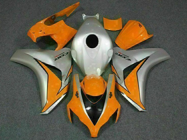 2008-2011 Silver Orange Honda CBR1000RR Motorcycle Fairings