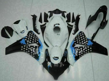 2008-2011 White Blue Glossy Black Honda CBR1000RR Motorcycle Fairing