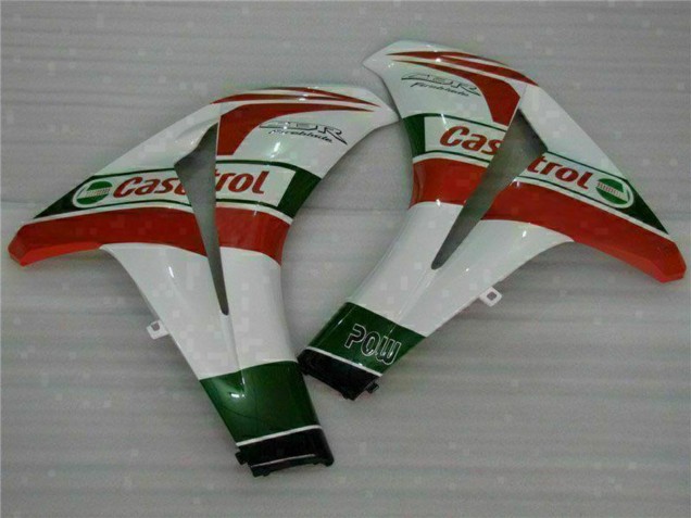 2008-2011 White Red Green Castrol Honda CBR1000RR Motorcycle Fairings
