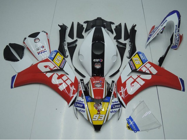 2008-2011 White Red Yellow Black Givi 93 Honda CBR1000RR Motorcycle Fairings