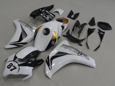 2008-2011 White Gold Glossy Black 87 Honda CBR1000RR Motorcycle Fairings
