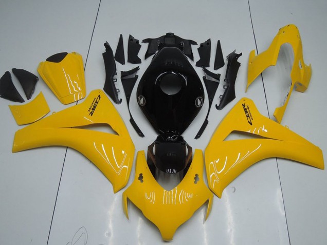 2008-2011 Yellow Glossy Black Honda CBR1000RR Motorcycle Fairing Kits