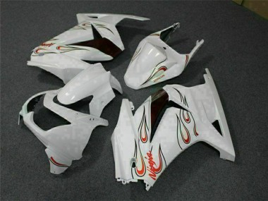 2008-2012 White Red Kawasaki EX250 Motorcycle Fairings