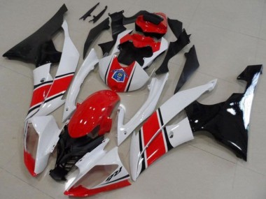 2008-2016 White Red Glossy Black Yamaha YZF R6 Motorcycle Plastics