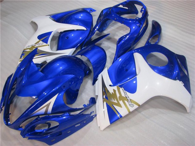 2008-2020 White Blue Suzuki GSXR 1300 Hayabusa Motorcycle Fairings