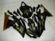 2008-2016 Glossy Black Gold Flame Yamaha YZF R6 Motorcycle Fairings