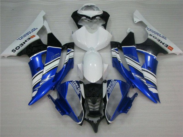 2008-2016 White Blue Black ENEOS Semakin Didepan Yamaha YZF R6 Motorcycle Fairings