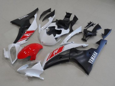 2008-2016 White Red Matte Black Yamaha YZF R6 Motorcycle Fairing Kits