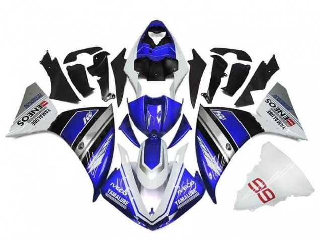 2009-2011 White Blue Black Yamalube ENEOS M1 Yamaha YZF R1 Motorcycle Fairings