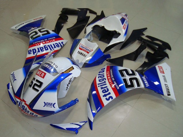 2009-2011 White Blue Red Black Sterilgarda Yamaha YZF R1 Motorcycle Fairings
