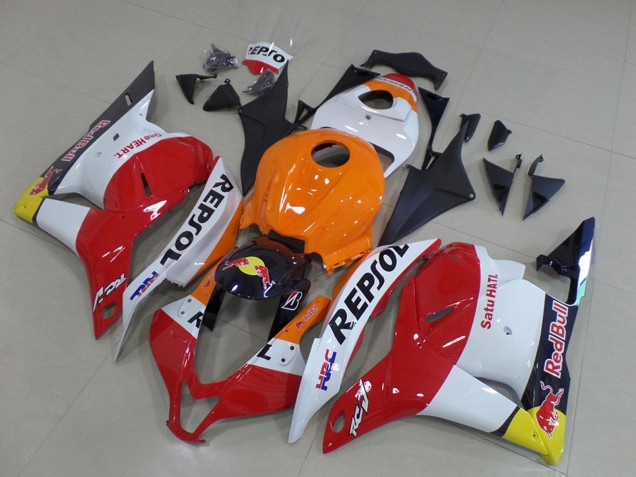 2009-2012 Orange White Red Yellow Blue Repsol HRC Red Bull Honda CBR600RR Motorcycle Fairings