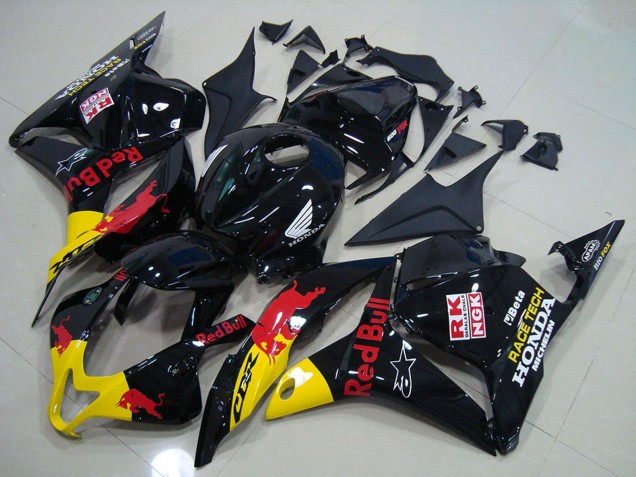 2009-2012 Glossy Black Yellow Red Bull Honda CBR600RR Motorcycle Fairing