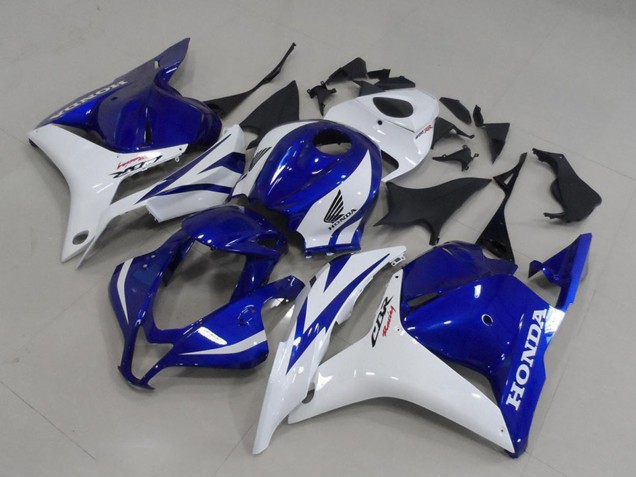 2009-2012 White Blue Honda CBR600RR Motorcycle Fairings