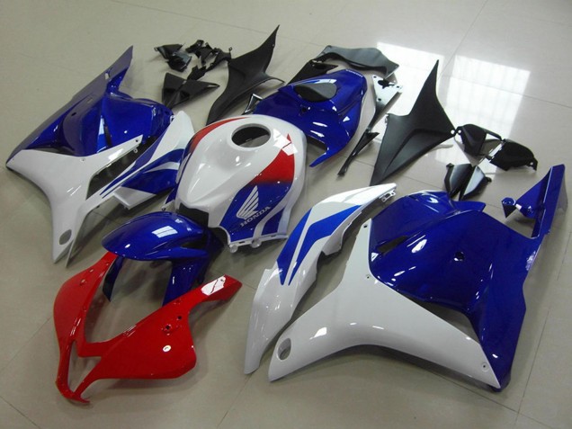 2009-2012 White Red Blue Honda CBR600RR Motorcycle Fairing
