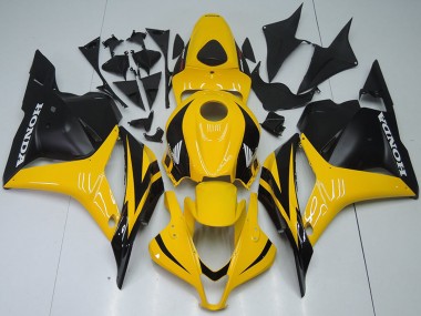 2009-2012 Yellow Matte Black Honda CBR600RR Motorcycle Fairings