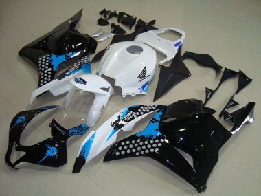 2009-2012 White Blue Glossy Black Honda CBR600RR Motorcycle Fairings Kits