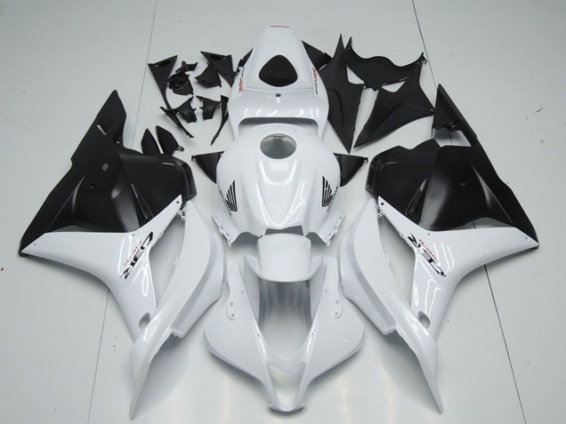 2009-2012 White Matte Black Honda CBR600RR Motorcycle Fairing