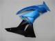 2009-2012 Light Blue Glossy Black Kawasaki ZX6R Motorcycle Fairings