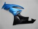 2009-2012 Light Blue Glossy Black Kawasaki ZX6R Motorcycle Fairings