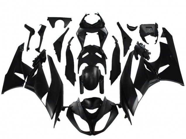 2009-2012 Matte Black Kawasaki ZX6R Motorcycle Fairings