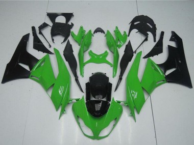 2009-2012 Green Glossy Black Kawasaki ZX6R Motorcycle Fairing Kits