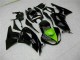 2009-2012 Glossy Black Green Kawasaki ZX6R Motorcycle Fairings
