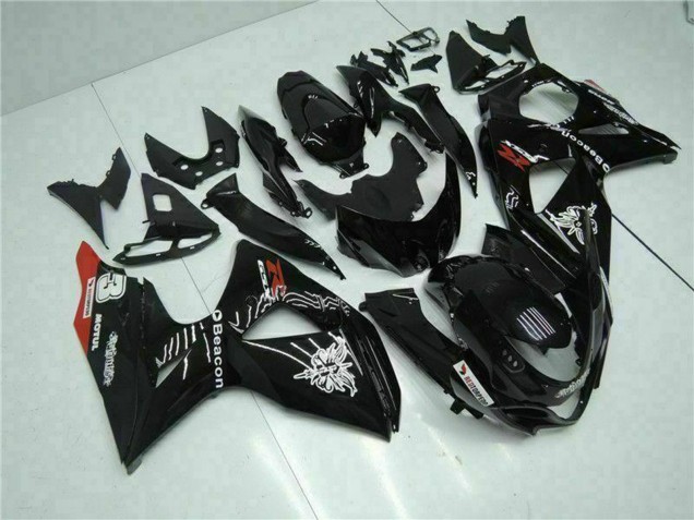2009-2016 Glossy Black Red Beacon Motul Suzuki GSXR 1000 Motorcycle Fairings