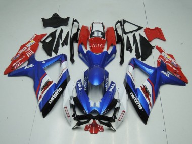 2009-2016 Blue Red White Piaa Motul Suzuki GSXR 1000 Motorcycle Fairings