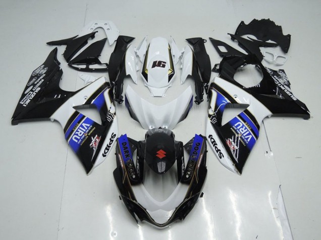 2009-2016 White Blue Black Viru Suzuki GSXR 1000 Motorcycle Fairings