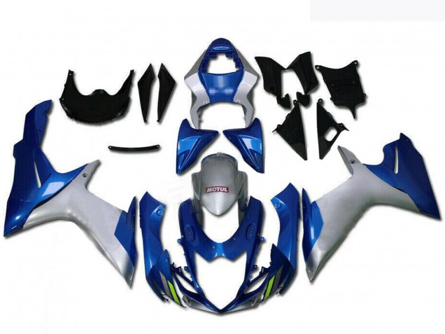 2011-2024 Silver Blue Suzuki GSXR 600/750 Motorcycle Fairings
