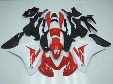 2011-2016 White Red Matte Black 93 Honda CBR125R Motorcycle Fairings