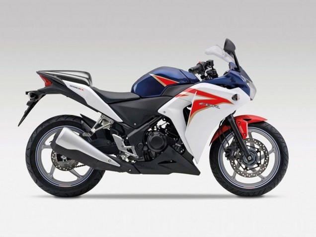 2011-2015 White Red Dark Blue Stripe Honda CBR250RR Motorcycle Fairings