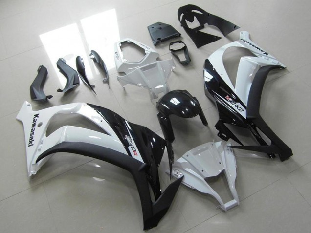 2011-2015 White Glossy Black Kawasaki ZX10R Motorcycle Fairing