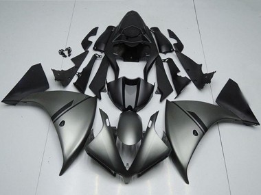 2012-2014 Matte Grey Matte Black Yamaha YZF R1 Motorcycle Fairings