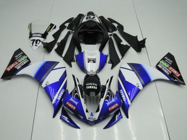 2012-2014 White Blue Glossy Black Volvo Fimer Yamalube Yamaha YZF R1 Motorcycle Fairings