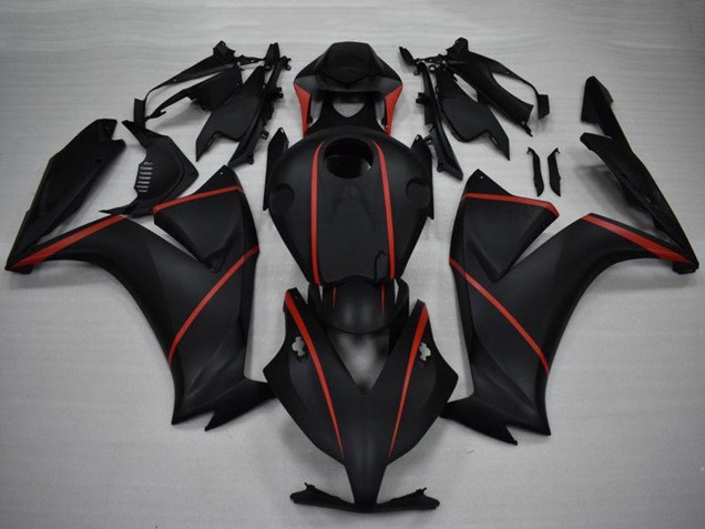 2012-2016 Matte Black Red Honda CBR1000RR Motorcycle Fairings