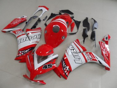 2012-2016 White Red Liverpool 45 Honda CBR1000RR Motorcycle Fairings