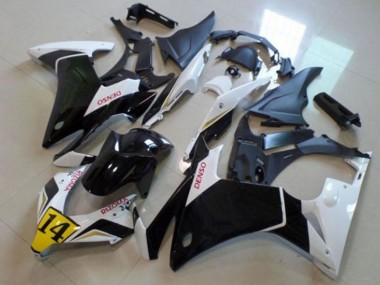2013-2015 White Yellow Glossy Black DENSO Honda CBR500R Motorcycle Fairings
