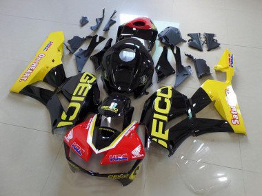 2013-2023 Yellow Red Glossy Black Geico Honda CBR600RR Motorcycle Fairings