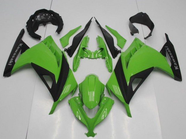 2013-2018 Green Matte Black OEM Style Kawasaki ZX300R Motorcycle Fairings