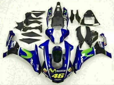 2015-2019 Blue Silver Black Green MoviStar Yamaha YZF R1 Motorcycle Fairings