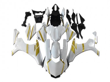 2015-2019 White Gold Yamaha YZF R1 Motorcycle Fairings