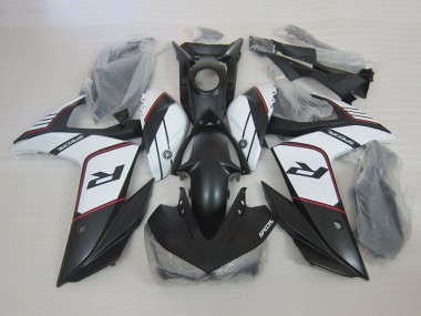 2015-2018 White Matte Black Yamaha YZF R3 Motorcycle Fairings