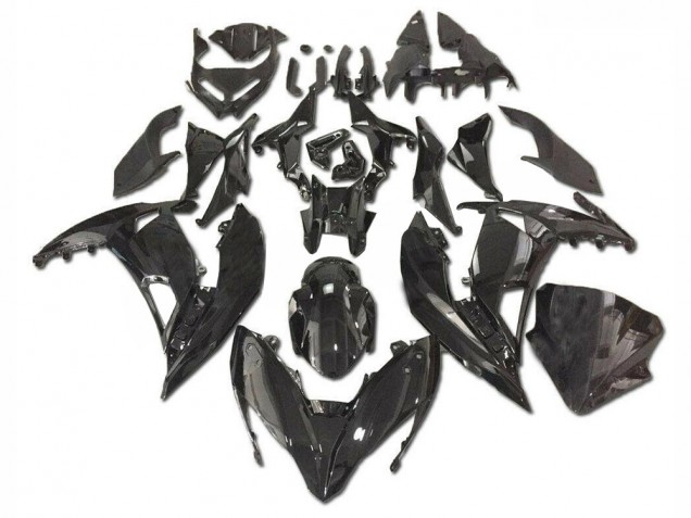 2017-2019 Glossy Black Kawasaki EX650 Motorcycle Fairings