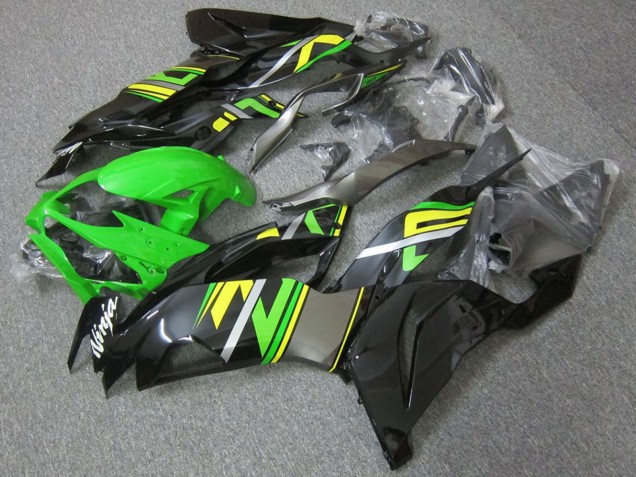 2019-2022 Green Black Yellow Kawasaki ZX6R Motorcycle Fairings