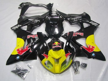 2009-2014 Glossy Black Yellow Red Bull BMW S1000RR Motorcycle Fairings